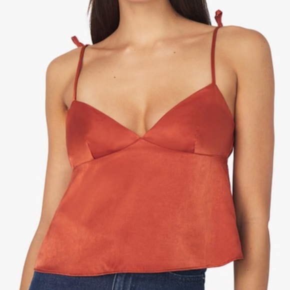 0306 - WEWOREWHAT Cami Viscose Sateen Clay in Large $49 - Picture 1 of 5